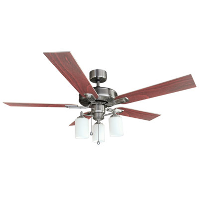Ventilateur de plafond à DEL 5 pales 52 pouces Jorelys
