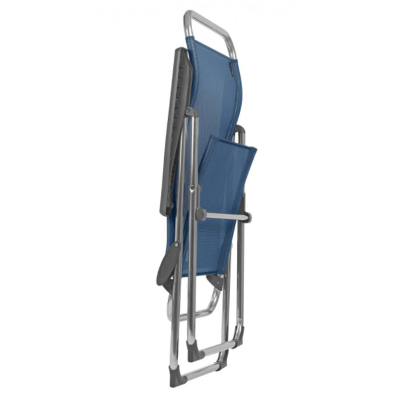 Lafuma Mobilier Alu Cham Folding Armchair - Foldable Deck and Patio Chairs, Ocean Iso