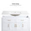 Armoire de salle de bain 48 po avec lavabo en céramique - 4 portes à fermeture douce et 4 tiroirs-406712258