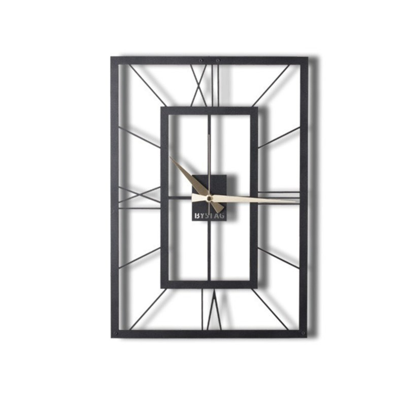 Wilcoxen Metal Wall Clock, 70cm H x 49cm W x 0.2cm D