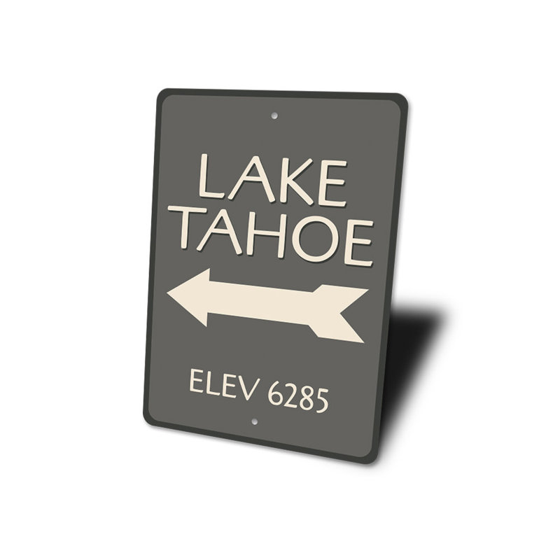 Plaque en aluminium Lake Tahoe, H 18 po x l 12 po x P 0,06 po