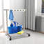Cleaning Supplies Organizer Broom Holder With 4-Wheels