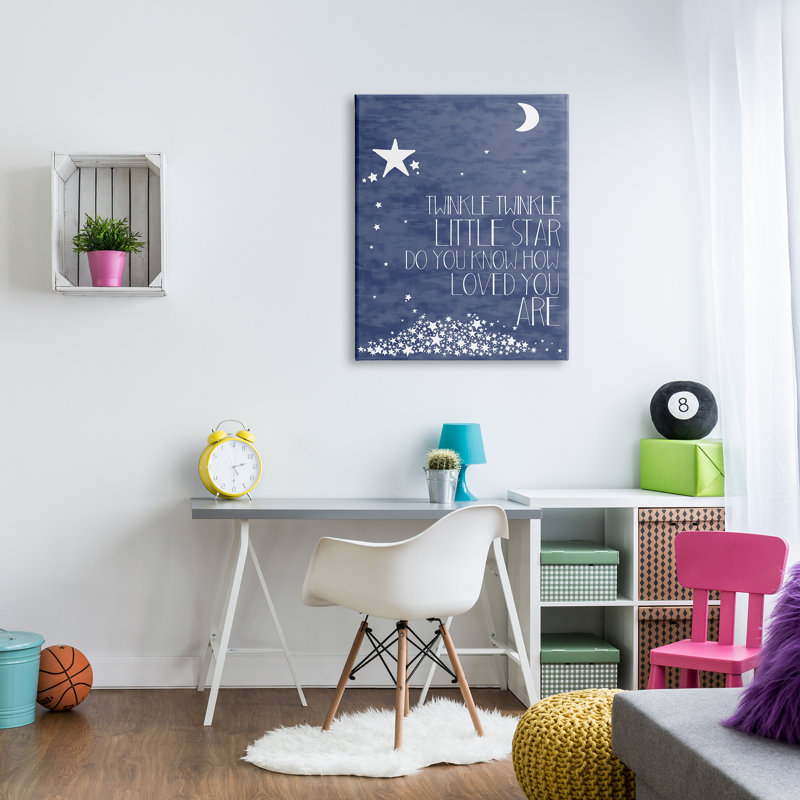 «Gupton Twinkle Little Star», art textuel, Toile tendue, H 40 po x l 30 po x 1,5 po