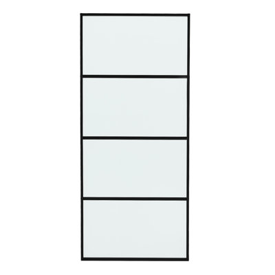 Glass Black Barn Door