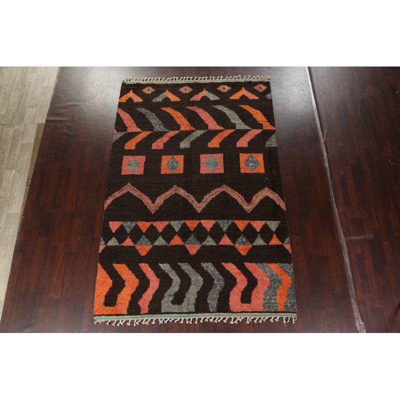Tapis oriental en laine marocain en laine noué à la main 7 x 11