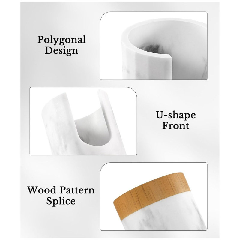 Marble Resin Bathroom Cup Dispenser