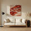 Abstrait paysage 19 art mural en métal beige-1878147121