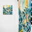 Santee - rideau en velours moderne - obscurcissant - 1 panneau de velours bleu et orange-1313441920