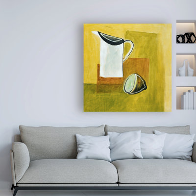 Reproduction d’art sur toile « Pitcher on Yellow » par Pablo Esteban