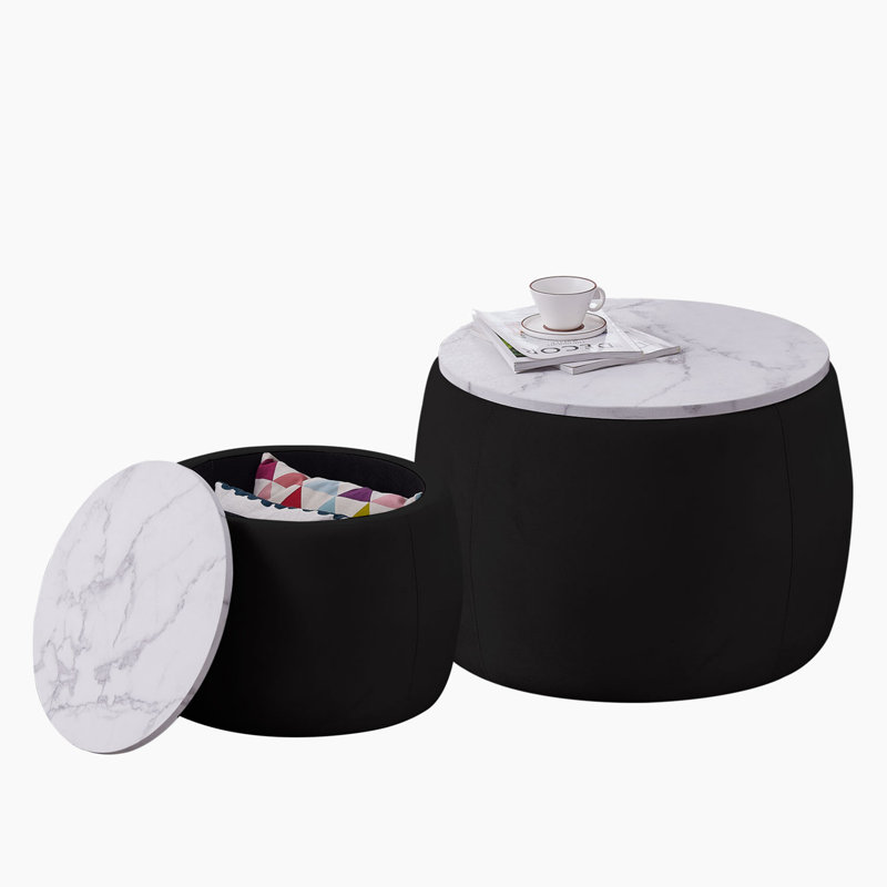 Tables d'appoint Shiloe, Noir mat