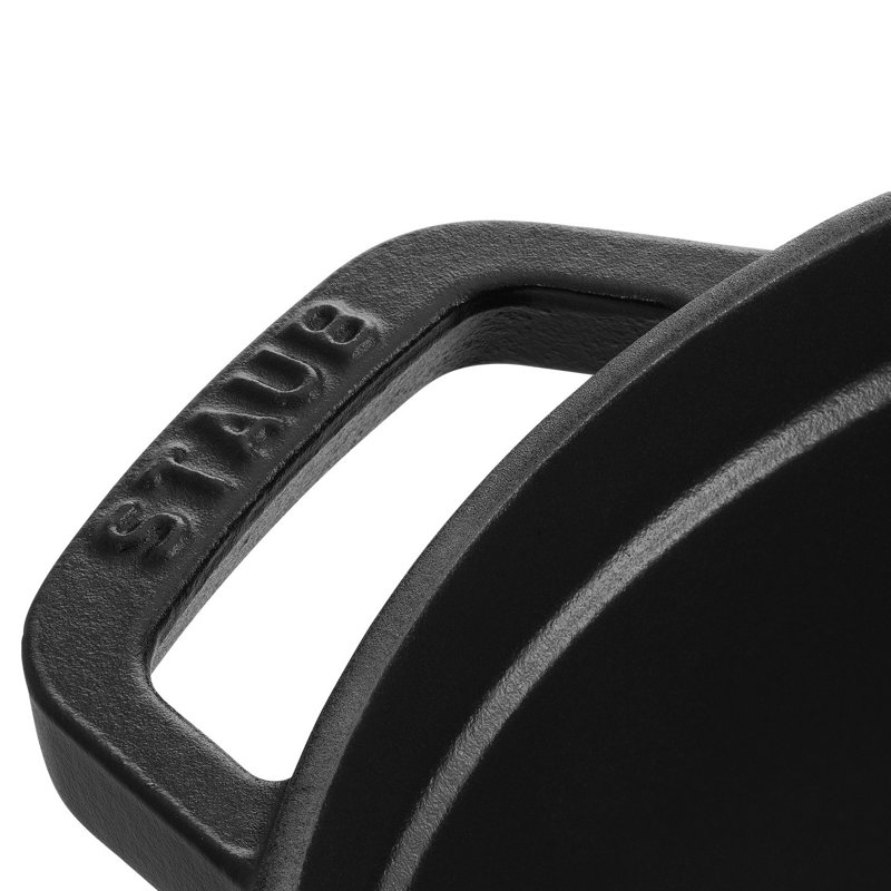 STAUB Round Cast Iron Cocotte, Black, 10cm