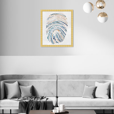 «Blue Abstract Lines» par Oliver Gal - reproduction