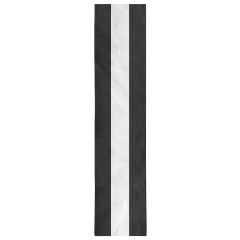 Miami Basketball Table Runner, 90" L x 16" W, Black/White//Black, Poly Twill