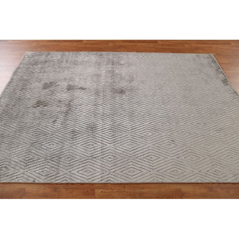 Tapis treillis Gabbeh noué à la main 5 x 8
