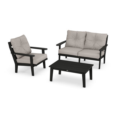 POLYWOOD x Sol 72 3-Piece Traditional Deep Seating Lounge Set