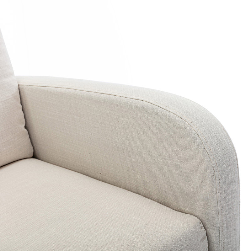 Chaise berçante à haut dossier, chaise de chambre de bébé, Beige