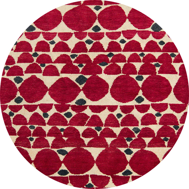 Tapis abstrait moderne 5200, Rond 3 pi