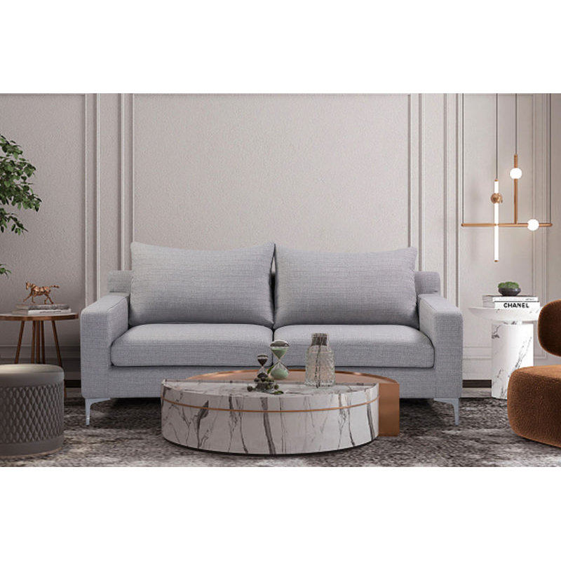 Canapé Divan, 100 % lin gris clair