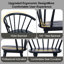 Chaise en bois massif avec accoudoirs Burkes