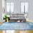 Machine Washable Oriental Blue/White Area Rug-1855859434