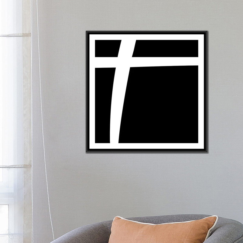 «The Type Plus», impression sur toile, H 26 po x l 26 po x P 1,5 po, Toile encadrée noire, Pas de tapis