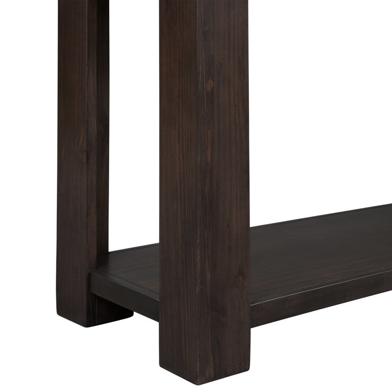 Console avec tablette inférieure, entrée et couloir: Convient à tout rangement de salon, Espresso