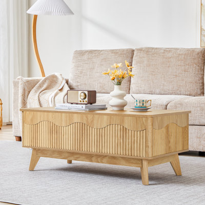 39.4" Lift Top Coffee Table with Storage