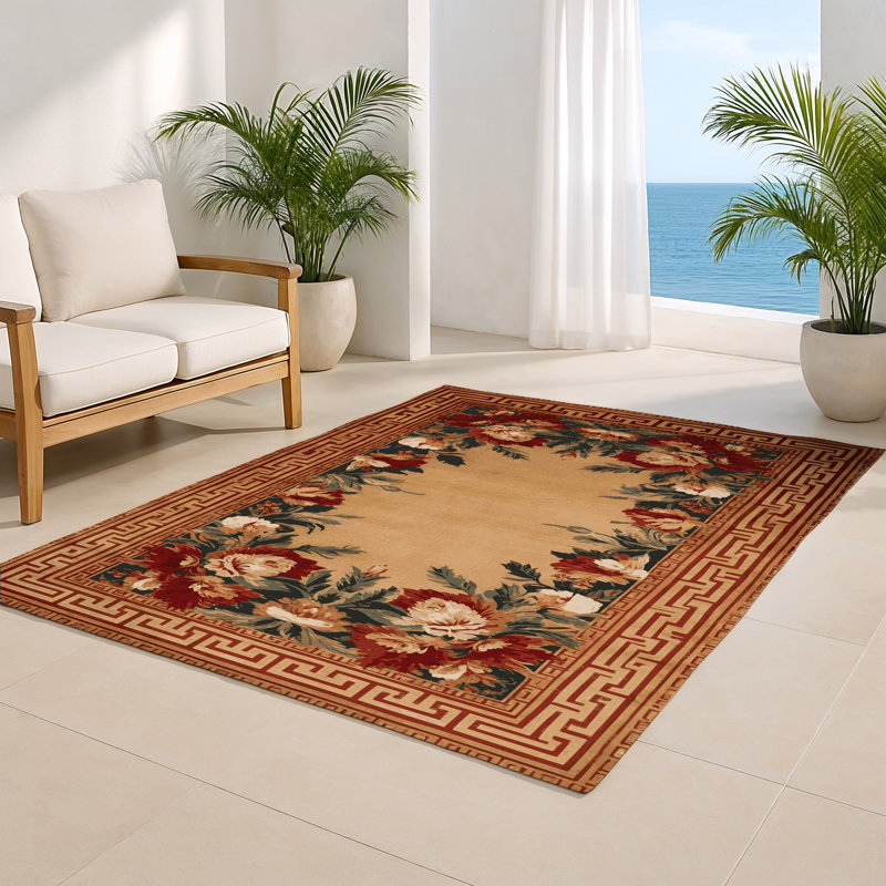 Tapis d'intérieur et d'extérieur brun français, Rectangulaire 2 pi x 3 pi