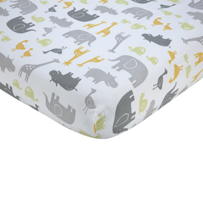 Animal Animals 1 - Piece Standard Crib Fitted Sheet