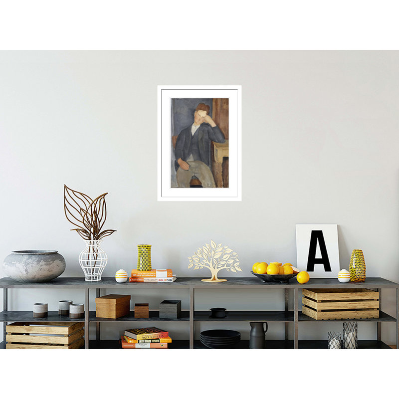 «The Young Apprentice» par Amedeo Modigliani, Amedeo Modigliani - Estampe numérique encadrée, H 29,5 po x l 21,4 po