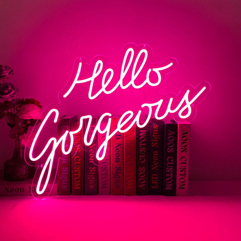 Enseigne lumineuse à DEL Hello Gorgeous 20 "