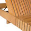 Chaise longue en bois d'acacia massif avec coussin