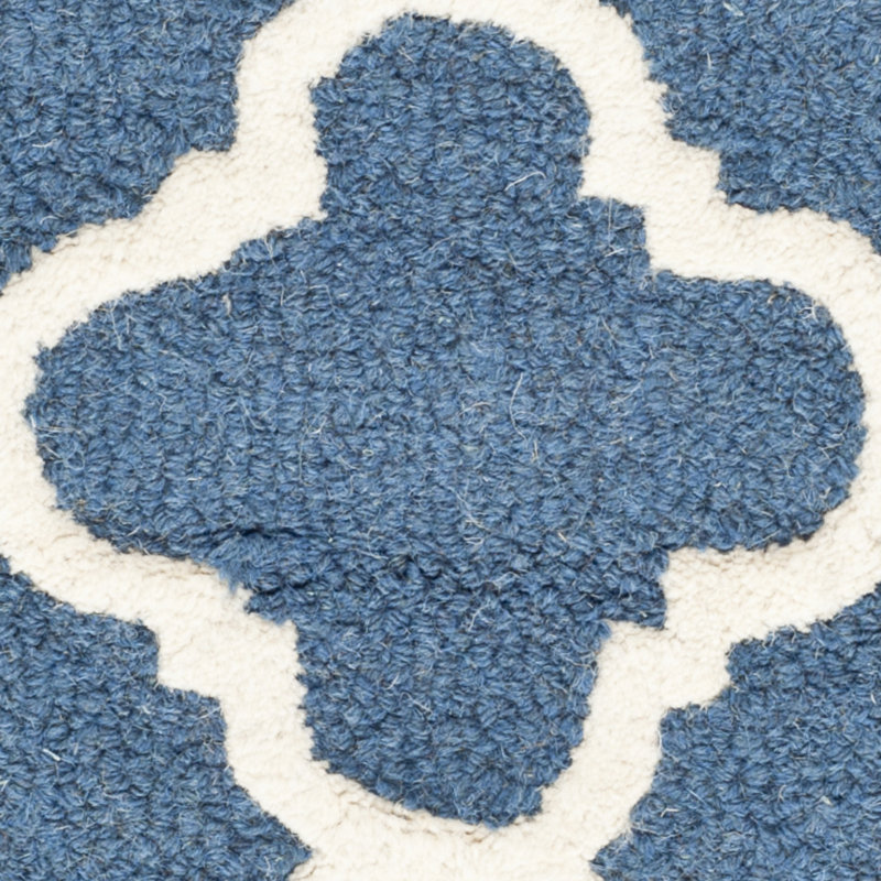 Cannen Hand Tufted Wool Geometric Rug, Round 6'