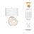 Jessey 26" Ceramic Table Lamp with Cutout Design and Fabric Drum Shade in White for Bedroom or Living Room