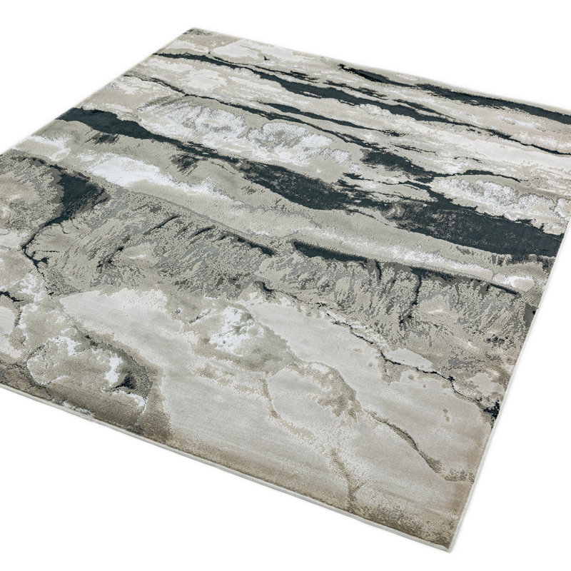 Aurora AU05 Quartz Metallic Beige/Charcoal Area Rug, Rectangle 160 x 230cm