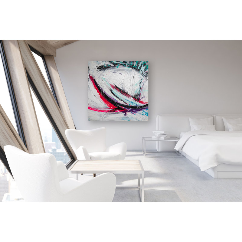 Miami Vice On Giclee Canvas Hand Embellished Art, 40" H x 40" W x 1.5" D, Wrapped Canvas
