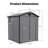 72-Inch Plastic Outdoor Storage Shed - Lockable Resin Tool Shed With Window And Floor Panel, Dark Gray-123164627