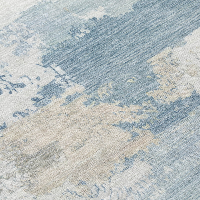 Machine Washable Indoor/Outdoor Kerwin ACN2372 Abstract Rug, Rectangle 2'6" x 3'10"
