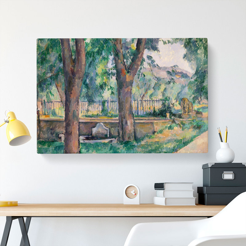 Pool At Jas De Bouffan by Paul Cezanne - Wrapped Canvas Painting, 40cm H x 60cm W x 3cm D