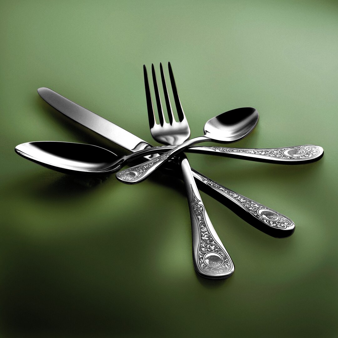 Diana  24-Piece Cutlery Set gray