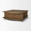 Table basse carrée en bois avec tablette ouverte Boden