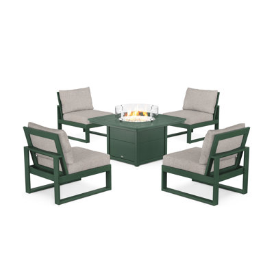 Ensemble de conversation d'extérieur pour 4 personnes avec coussins POLYWOOD Eastport