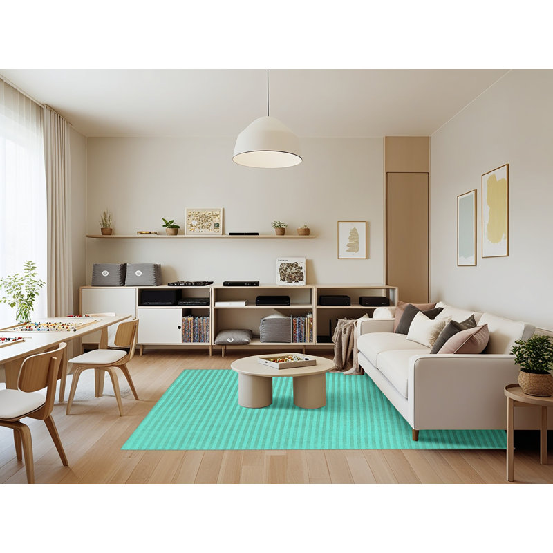 Tapis 100% à motif lavable à la machine 3966-ORG, Rectangle 8 pi x 10 pi