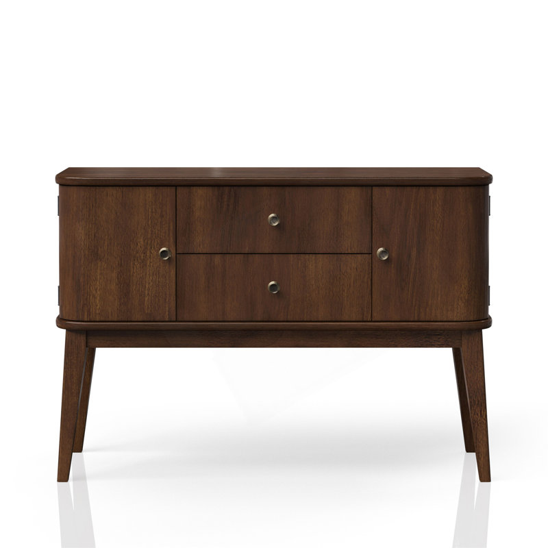 Desserte Mid-Century moderne avec 2 tiroirs et 2 armoires