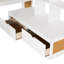 Lit mezzanine double avec bureau et tablettes, style simple blanc naturel et bureau, surface substantielle