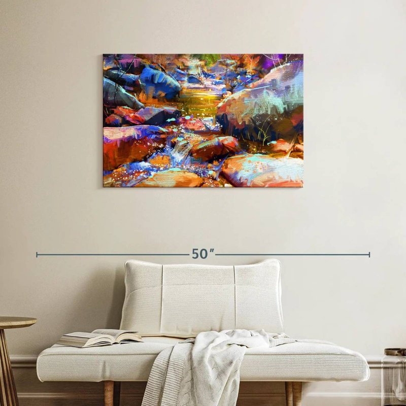 Avery Vibrant Wilderness Stream, 24" H x 36" W
