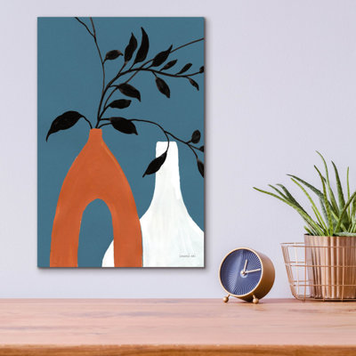  «Slender Stems 1 Jewel Toned» par Danhui Nai, art mural en verre acrylique, 12 po x 16 po