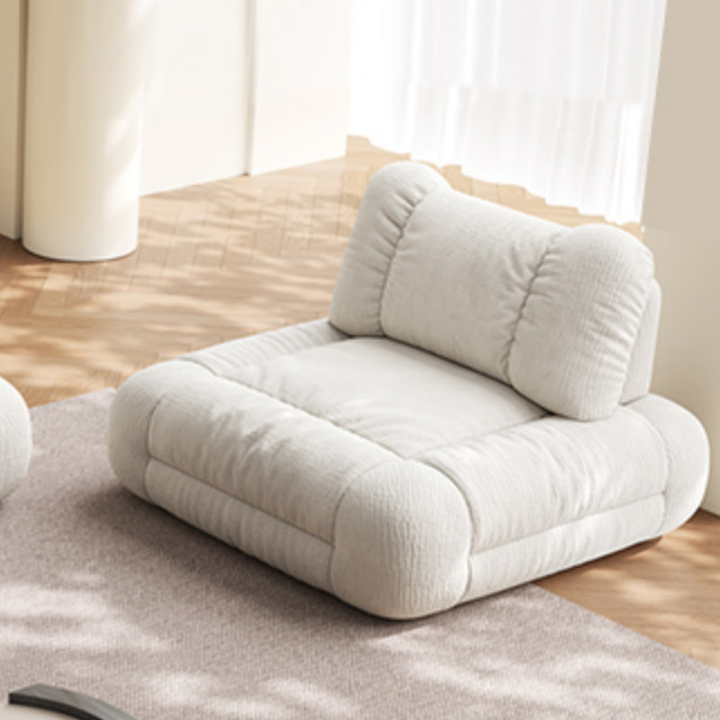 Cream Tofu Modular Straight Sofa, 31.5" H x 40.55" W x 40.55" D
