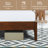 Haven King Solid Wood Bed Frame with Headboard, Walnut Finish Scandinavian Platform Bed All Mattress Support, 800 lbs Capacity, Noise-Free & Non-Slip Design-1009728374-1009728373