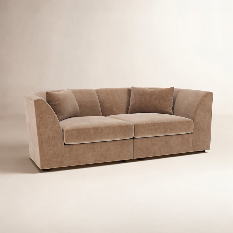 Krista 75" Modular Sofa, Andrew Cognac Performance Chenille